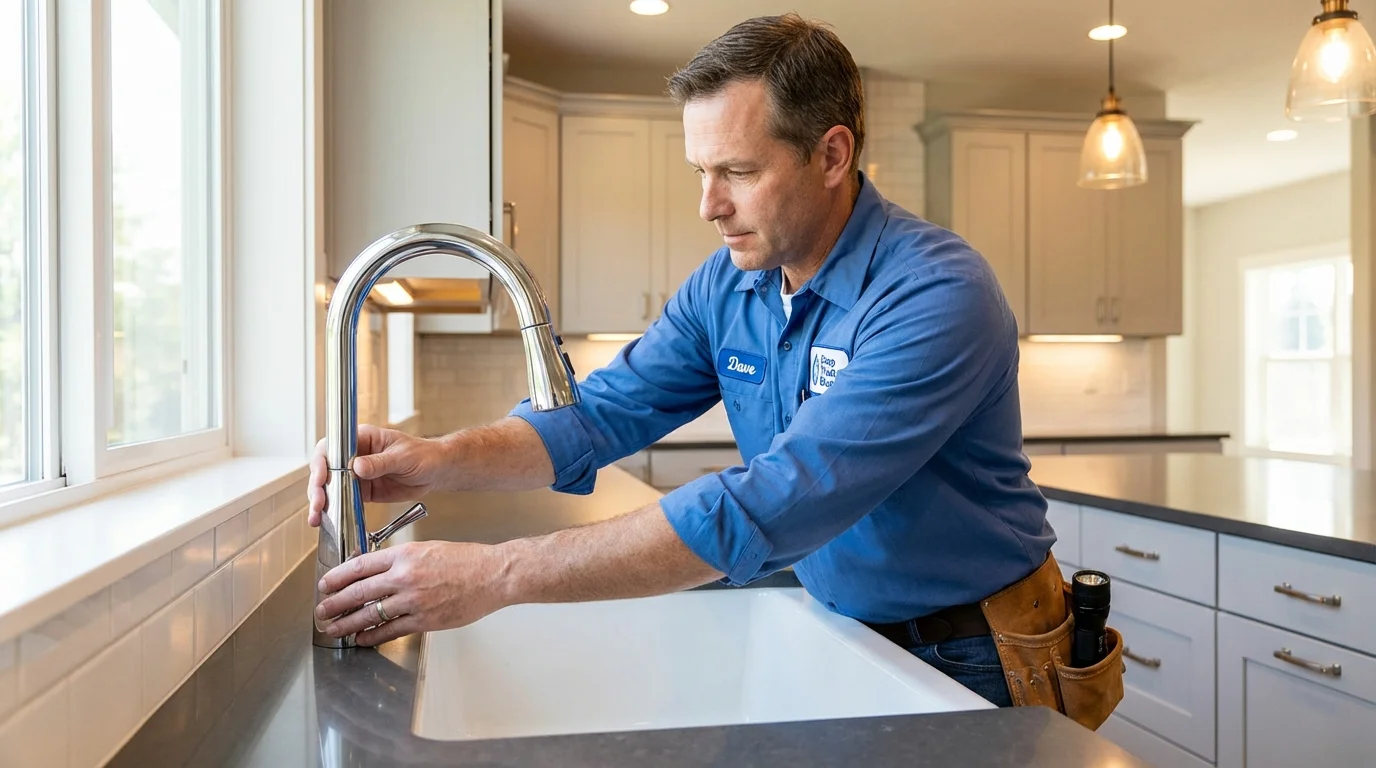 Kitchen faucet installation by Johns Plumbing LLC in Boswell